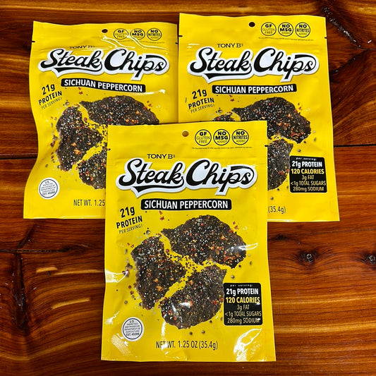 Peppercorn Steak chips (3) pack