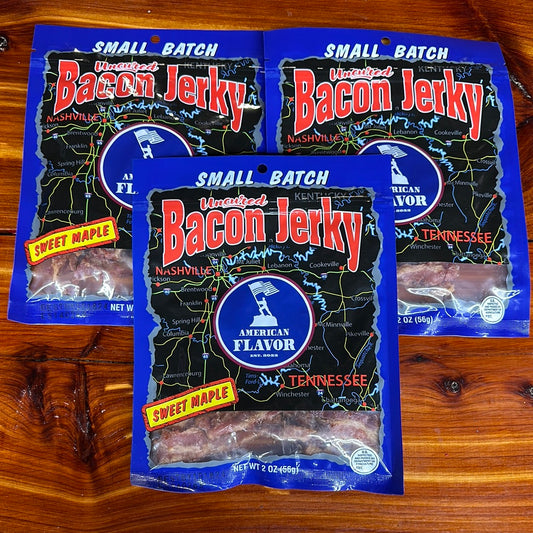 Sweet Maple Bacon Jerky (3) Pack