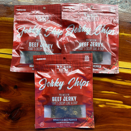Roasted Red Pepper Jerky Chips (3) Pack